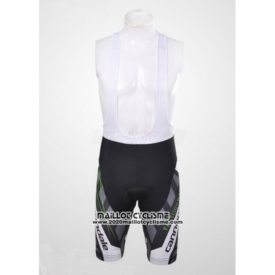 2012 Maillot Ciclismo Cannondale Noir et Blanc Manches Courtes et Cuissard